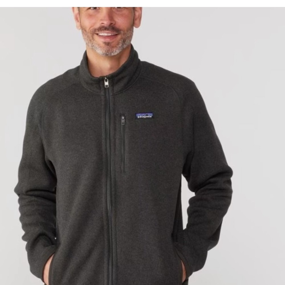 Mens Patagonia charcoal Fleece lined Jacket